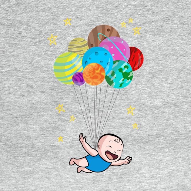 Cute Smiling Baby Boy Future Astronaut And Planets by 4U2NV-LDN